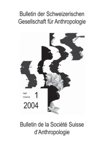 Bulletin der Schweizerischen Gesellschaft für Anthropologie Bulletin