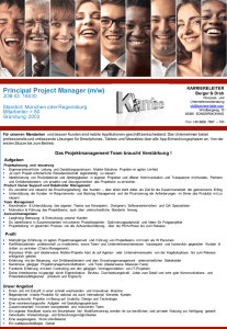 16030 Principal Project Manager - Personal