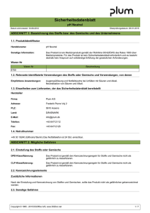 Sicherheitsdatenblatt