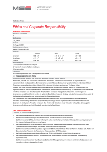 Ethics and Corporate Responsibility