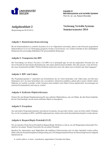 Aufgabenblatt 2 - Betriebssysteme und verteilte Systeme