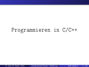 Programmieren in C/C++ (PDF 785 kB) - Astrophysik Uni