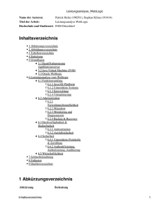 Inhaltsverzeichnis 1 Abkürzungsverzeichnis