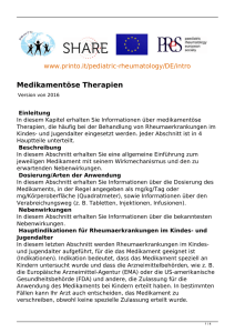 Medikamentöse Therapien