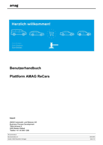 Benutzerhandbuch Plattform AMAG ReCars