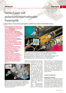 HeNe-Laser mit polarisationserhaltender Faseroptik