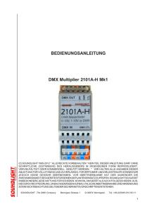 BEDIENUNGSANLEITUNG DMX Multiplier 2101A-H Mk1
