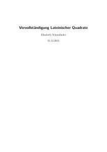 Vervollständigung Lateinischer Quadrate