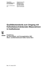 Qualitätsstandards zum Umgang mit