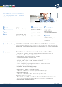 SQL Server 2012 - WBS Training AG