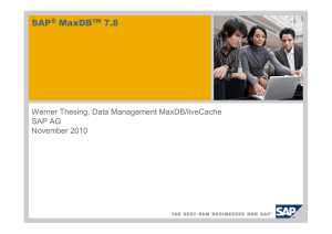SAP MaxDB 7.8 (Werner Thesing)