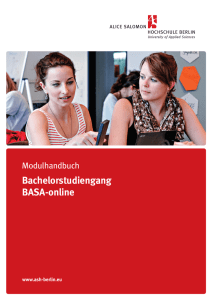 Modulhandbuch des Studiengangs