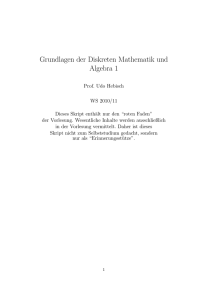 Grundlagen der Diskreten Mathematik und Algebra 1