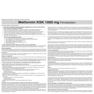 Metformin KSK 1000 mg Filmtabletten - KSK