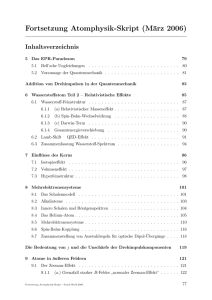 Atomphysik-Skript Teil II