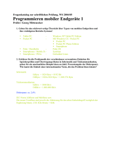 PROGME1 Programmierung mobiler Endgeräte 1
