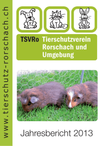Jahresbericht 2013 - Tierschutzverein Rorschach und Umgebung