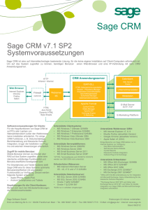 Sage CRM Systemvoraussetzungen
