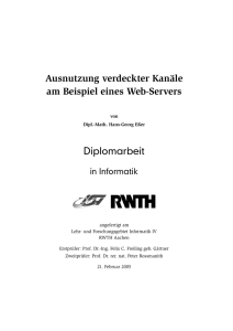 Diplomarbeit in Informatik - Hans