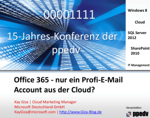 Office 365 - nur ein Profi-E-Mail Account aus der Cloud?