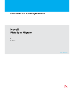PlateSpin Migrate 9.1 Installationshandbuch