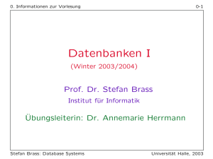 Datenbanken I - Institut für Informatik