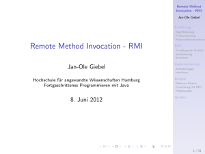 Remote Method Invocation