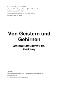 Von Geistern und Gehirnen - Die verschiedenen Seiten des Sascha