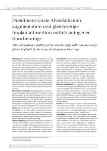 29, Dreidimensionale Alveolarkammaugmentation