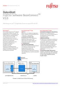 Datenblatt: Fujitsu BeanConnectTM V3.0 Software