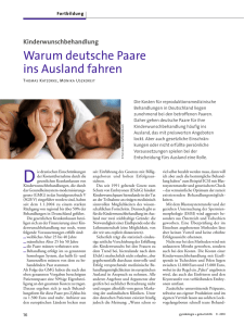 Kinderwunsch – Warum deutsche Paare ins Ausland fahren