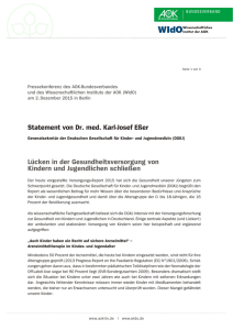 Statement Dr. med. Karl-Josef Eßer - AOK