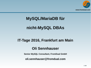 MySQL/MariaDB für nicht-MySQL DBAs