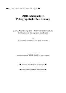 ZDB-Schlüsselliste Petrographische Bezeichnung