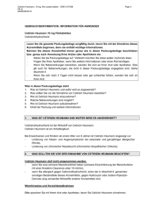 Beipackzettel Cetirizin Heumann 10 mg Filmtabletten