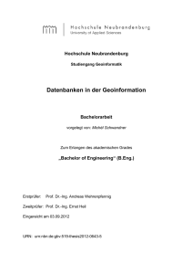 Datenbanken in der Geoinformation