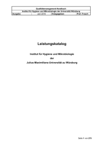 Leistungskatalog aller Laborbereiche