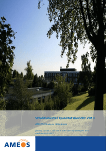 Qualitätsbericht 2013 AMEOS Klinikum Hildesheim