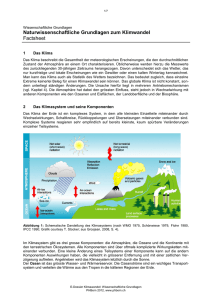 Factsheet Naturwissenschaftliche Grundlagen zum Klimawandel