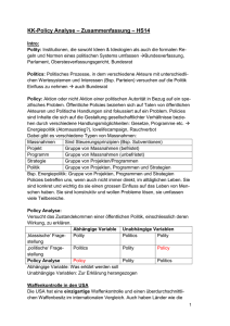 2014 Policy Analyse Zusammenfassung Vorlesung