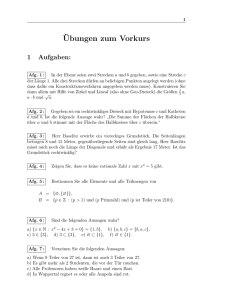 Übungsaufgaben und Lösungshinweise