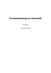 Formelsammlung zur Informatik