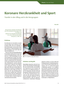 Koronare Herzkrankheit und Sport