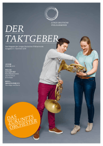 DER TAKTGEBER - Junge Deutsche Philharmonie