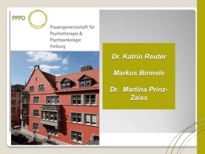 Vortrag: Psychoonkologie Therapieoptionen von Dr. Prinz
