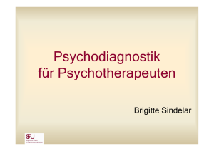 Psychodiagnostik für Psychotherapeuten