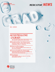 Ausstellung ‹ 2 grAD › - Stiftung Mercator Schweiz