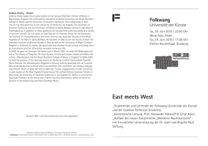 east meets west_19.06.indd - Folkwang Universität der Künste