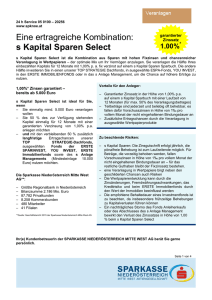 Produktblatt s Kapital Sparen Select