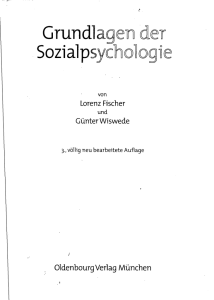 Grundlagen der Sozialpsychologi